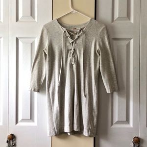 Free People Lace Up Sweatshirt Dress - Size XS